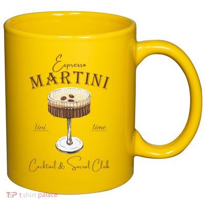 Espresso Martini Social Club Drinking Vintage 11oz C Handle Ceramic Mug