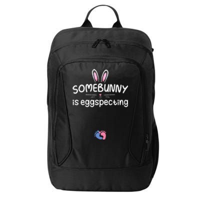 Expecting Mom Somebunny Is Eggspecting Easter Pregnancys City Backpack