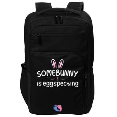 Expecting Mom Somebunny Is Eggspecting Easter Pregnancys Impact Tech Backpack