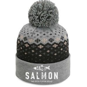 Eat More Salmon The Other Pink Meat Funny Fishing Fisherman The Baniff Cuffed Pom Beanie