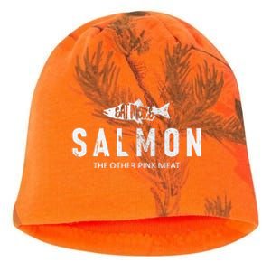 Eat More Salmon The Other Pink Meat Funny Fishing Fisherman Kati - Camo Knit Beanie