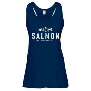 Eat More Salmon The Other Pink Meat Funny Fishing Fisherman Ladies Essential Flowy Tank