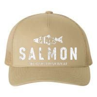 Eat More Salmon The Other Pink Meat Funny Fishing Fisherman Yupoong Adult 5-Panel Trucker Hat