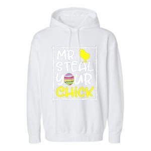 Easter Mr Steal Your Chick Funny Spring Humor Garment-Dyed Fleece Hoodie