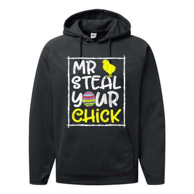 Easter Mr Steal Your Chick Funny Spring Humor Performance Fleece Hoodie