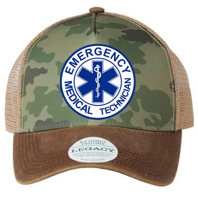 EMT Emergency Medical Technician Logo Legacy Tie Dye Trucker Hat