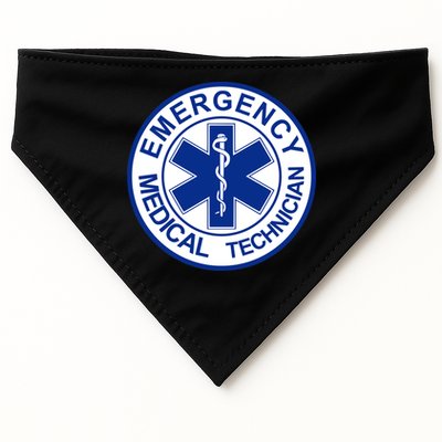 EMT Emergency Medical Technician Logo USA-Made Doggie Bandana