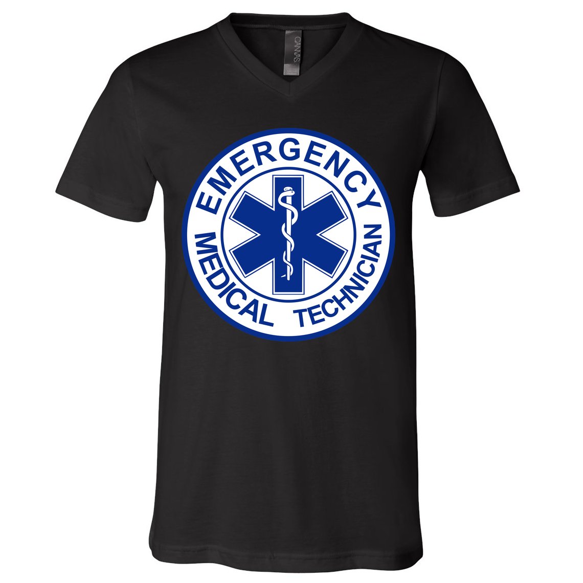 EMT Emergency Medical Technician Logo V-Neck T-Shirt