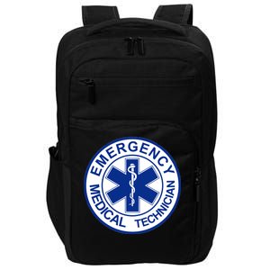 EMT Emergency Medical Technician Logo Impact Tech Backpack