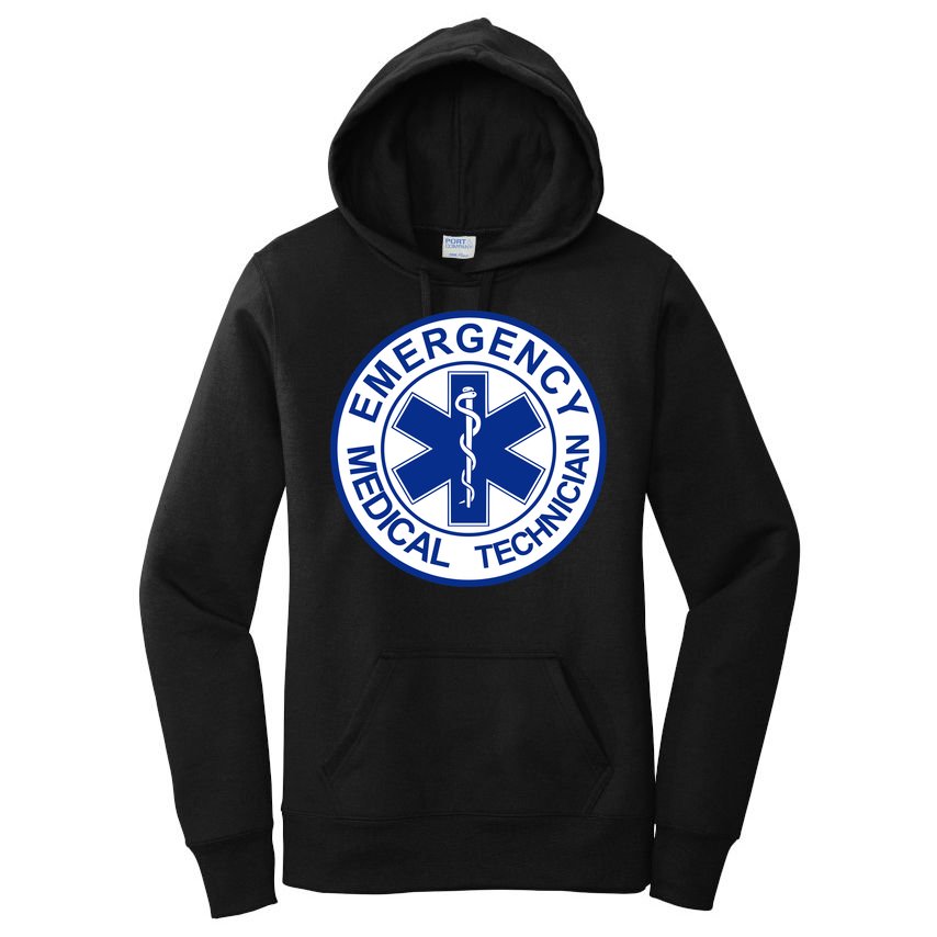 EMT Emergency Medical Technician Logo Women's Pullover Hoodie