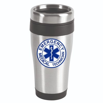 EMT Emergency Medical Technician Logo 16oz Travel Tumbler