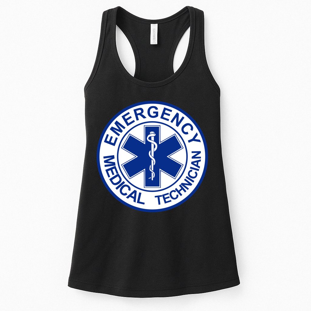 EMT Emergency Medical Technician Logo Womens Tank Top