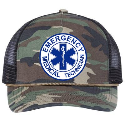 EMT Emergency Medical Technician Logo Retro Rope Trucker Hat Cap