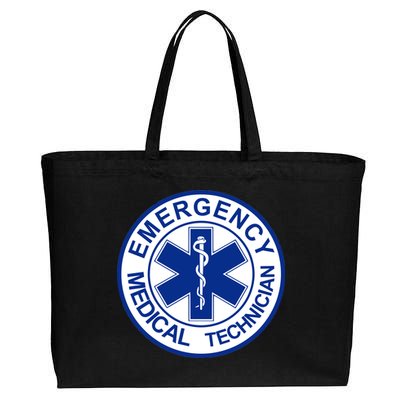 EMT Emergency Medical Technician Logo Cotton Canvas Jumbo Tote