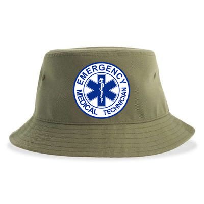 EMT Emergency Medical Technician Logo Sustainable Bucket Hat