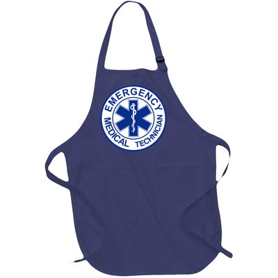 EMT Emergency Medical Technician Logo Full-Length Apron With Pockets