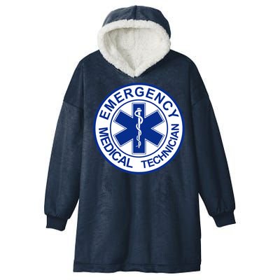 EMT Emergency Medical Technician Logo Hooded Wearable Blanket