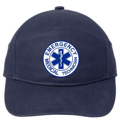 EMT Emergency Medical Technician Logo 7-Panel Snapback Hat