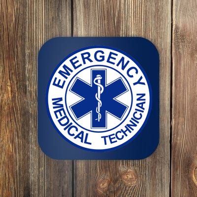 EMT Emergency Medical Technician Logo Coaster