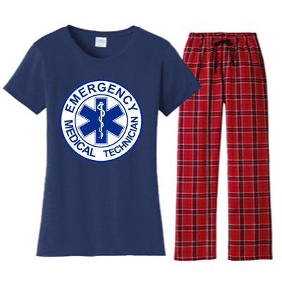 EMT Emergency Medical Technician Logo Women's Flannel Pajama Set