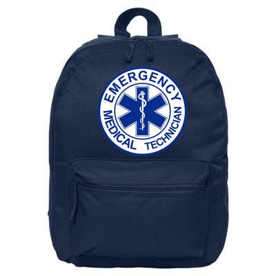 EMT Emergency Medical Technician Logo 16 in Basic Backpack