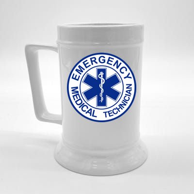 EMT Emergency Medical Technician Logo Beer Stein