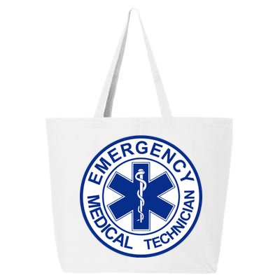 EMT Emergency Medical Technician Logo 25L Jumbo Tote