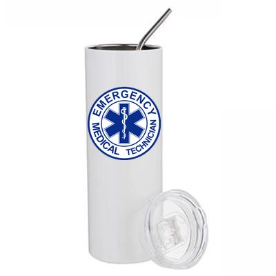 EMT Emergency Medical Technician Logo Stainless Steel Tumbler