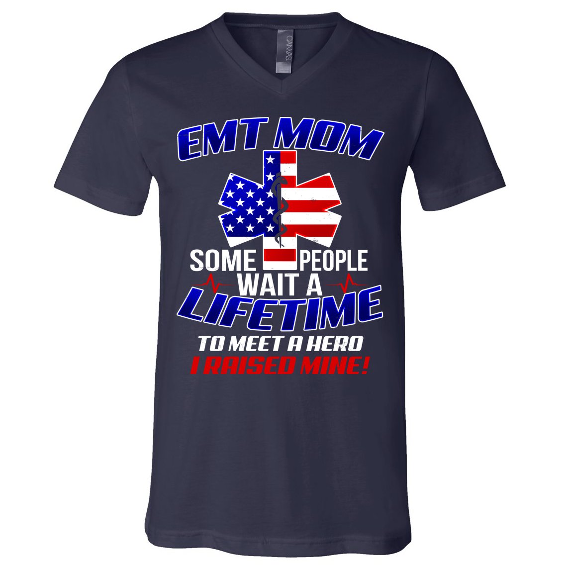 EMT Mom V-Neck T-Shirt