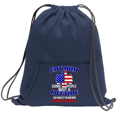 EMT Mom Sweatshirt Cinch Pack Bag