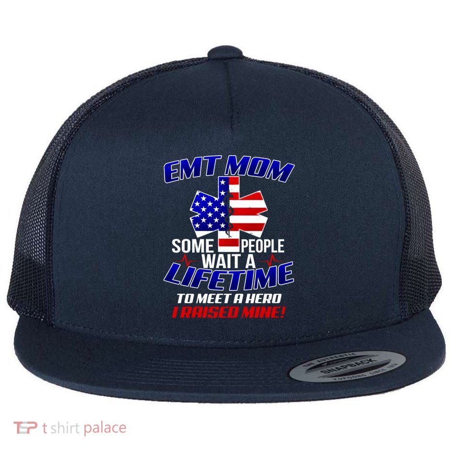 EMT Mom Flat Bill Trucker Hat