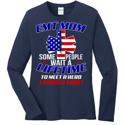 EMT Mom Ladies Long Sleeve Shirt