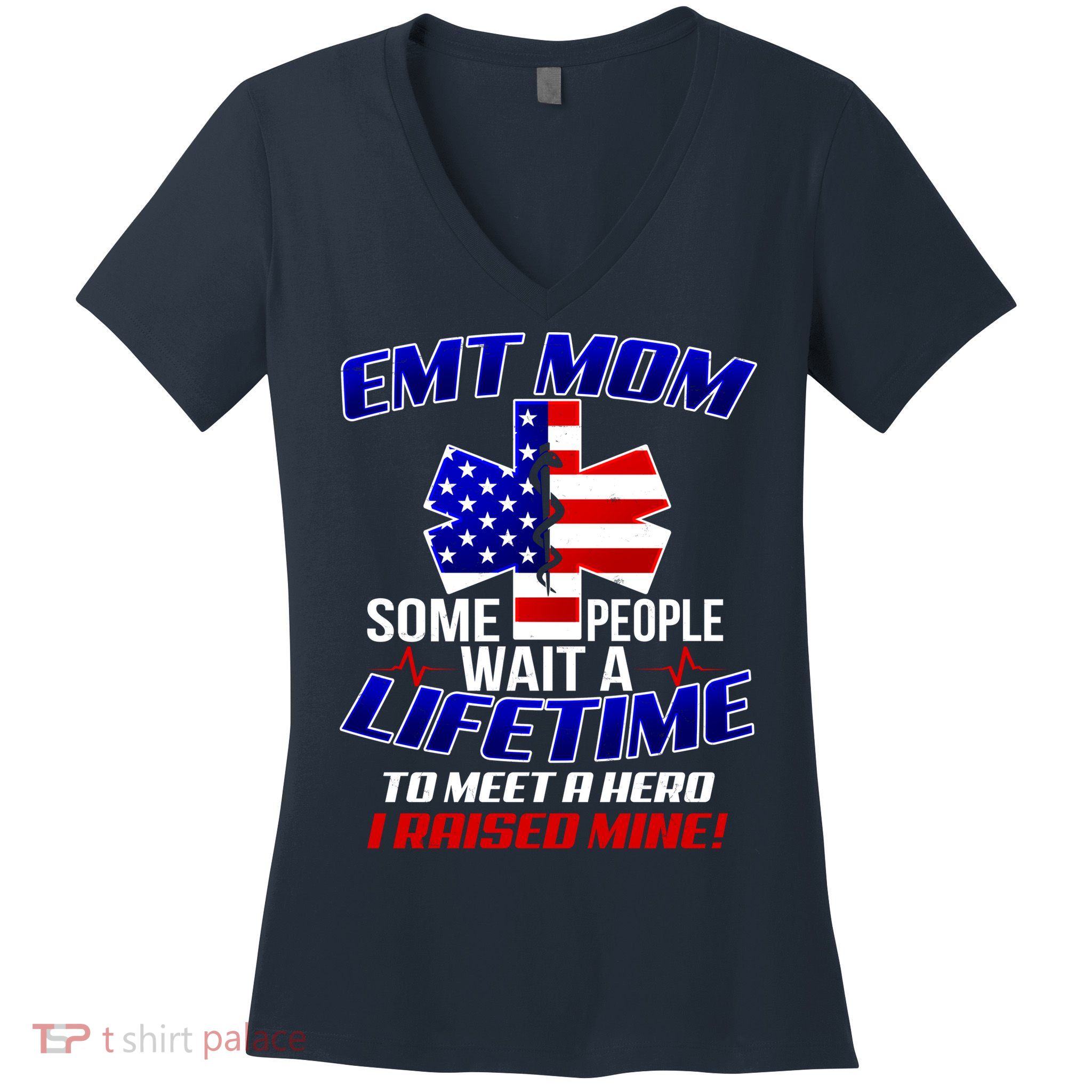EMT Mom Women's V-Neck T-Shirt