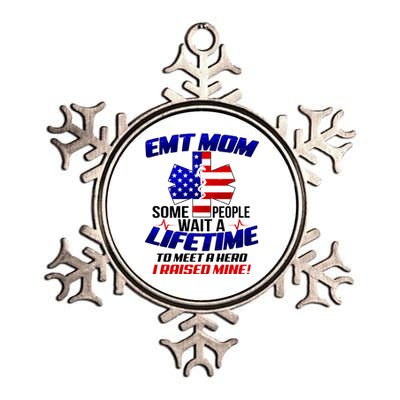 EMT Mom Metallic Star Ornament