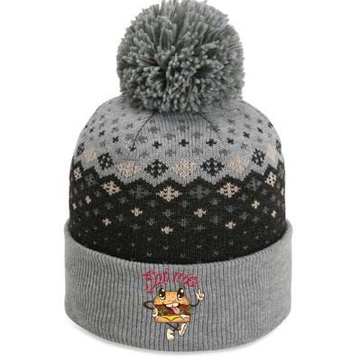 Eat Me Tasty Burger The Baniff Cuffed Pom Beanie