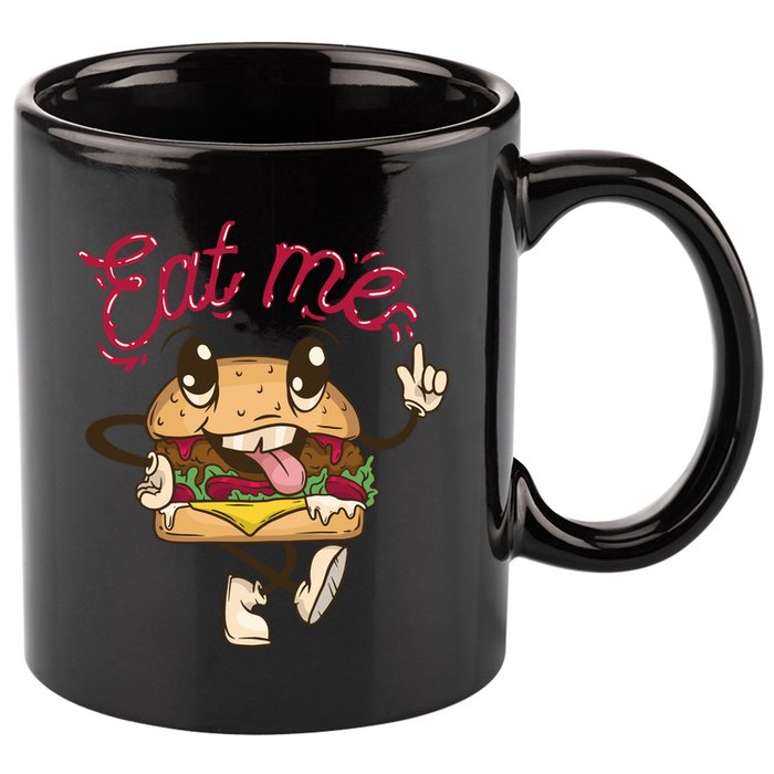 Eat Me Tasty Burger 11oz C Handle Ceramic Mug