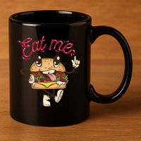 Eat Me Tasty Burger 11oz C Handle Ceramic Mug