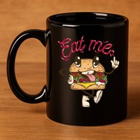 Eat Me Tasty Burger 11oz C Handle Ceramic Mug