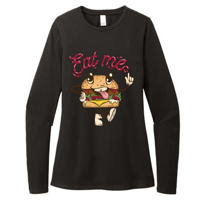 Eat Me Tasty Burger Womens CVC Long Sleeve Shirt