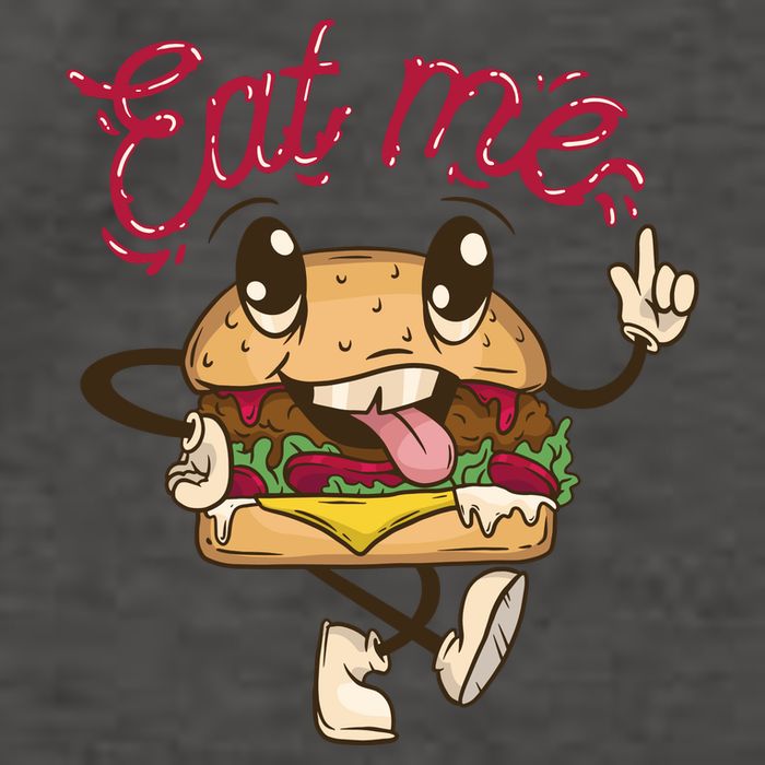 Eat Me Tasty Burger Vector Backpack