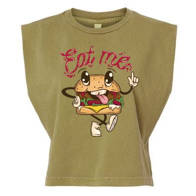 Eat Me Tasty Burger Garment-Dyed Women's Muscle Tee