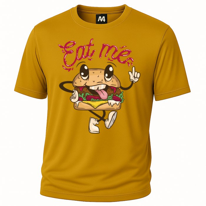 Eat Me Tasty Burger Cooling Performance Crew T-Shirt