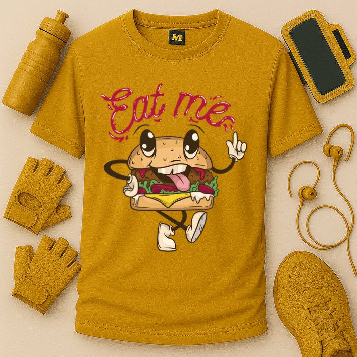 Eat Me Tasty Burger Cooling Performance Crew T-Shirt