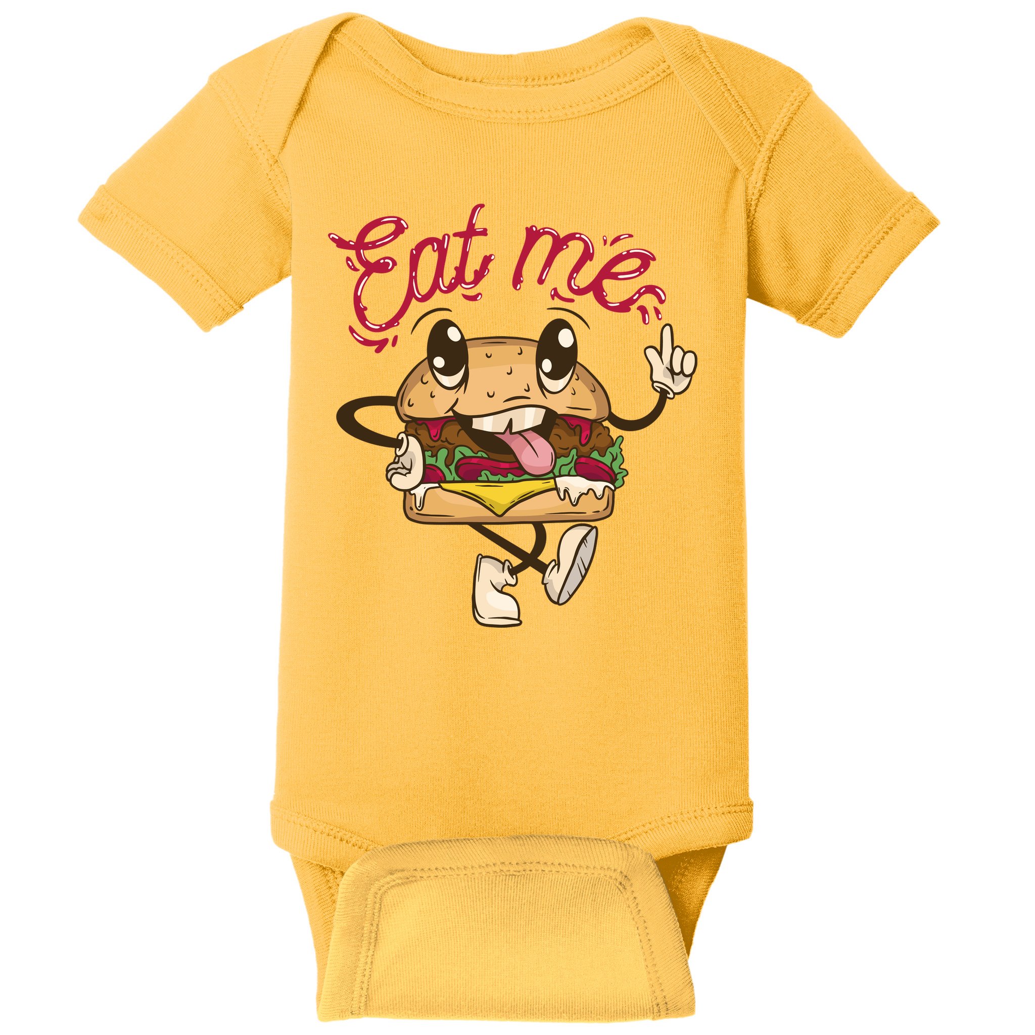 Eat Me Tasty Burger Baby Bodysuit