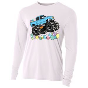 Easter Monster Truck Easter Eggs Cooling Performance Long Sleeve Crew