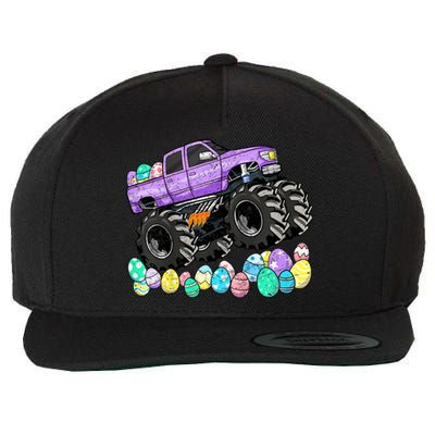 Easter Monster Truck Easter Eggs Wool Snapback Cap