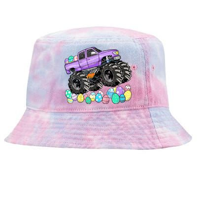 Easter Monster Truck Easter Eggs Tie-Dyed Bucket Hat