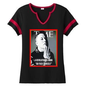 Elon Musk The Time A Revolution Is Born Go Fuck Yourself Ladies Halftime Notch Neck Tee