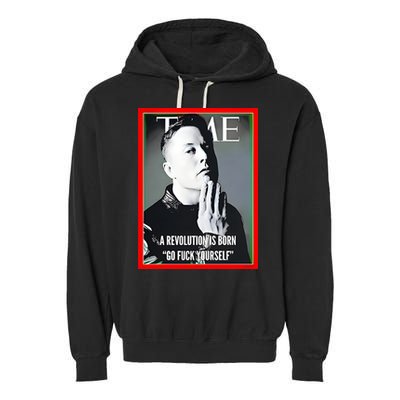 Elon Musk The Time A Revolution Is Born Go Fuck Yourself Garment-Dyed Fleece Hoodie