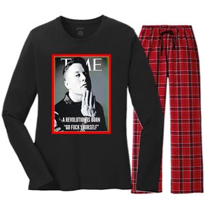 Elon Musk The Time A Revolution Is Born Go Fuck Yourself Women's Long Sleeve Flannel Pajama Set 